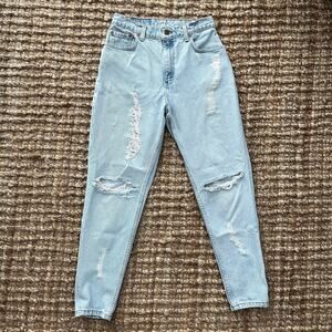 Vintage 1996 Levi’s 551 Tapered Leg Jeans Light Wash High Rise USA Made 28x28